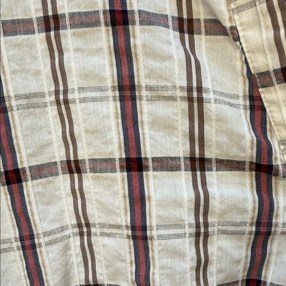 Veronica Beard Plaid Long Sleeve Dress - White, Red, Blue and Brown—Size L - Picture 9 of 9